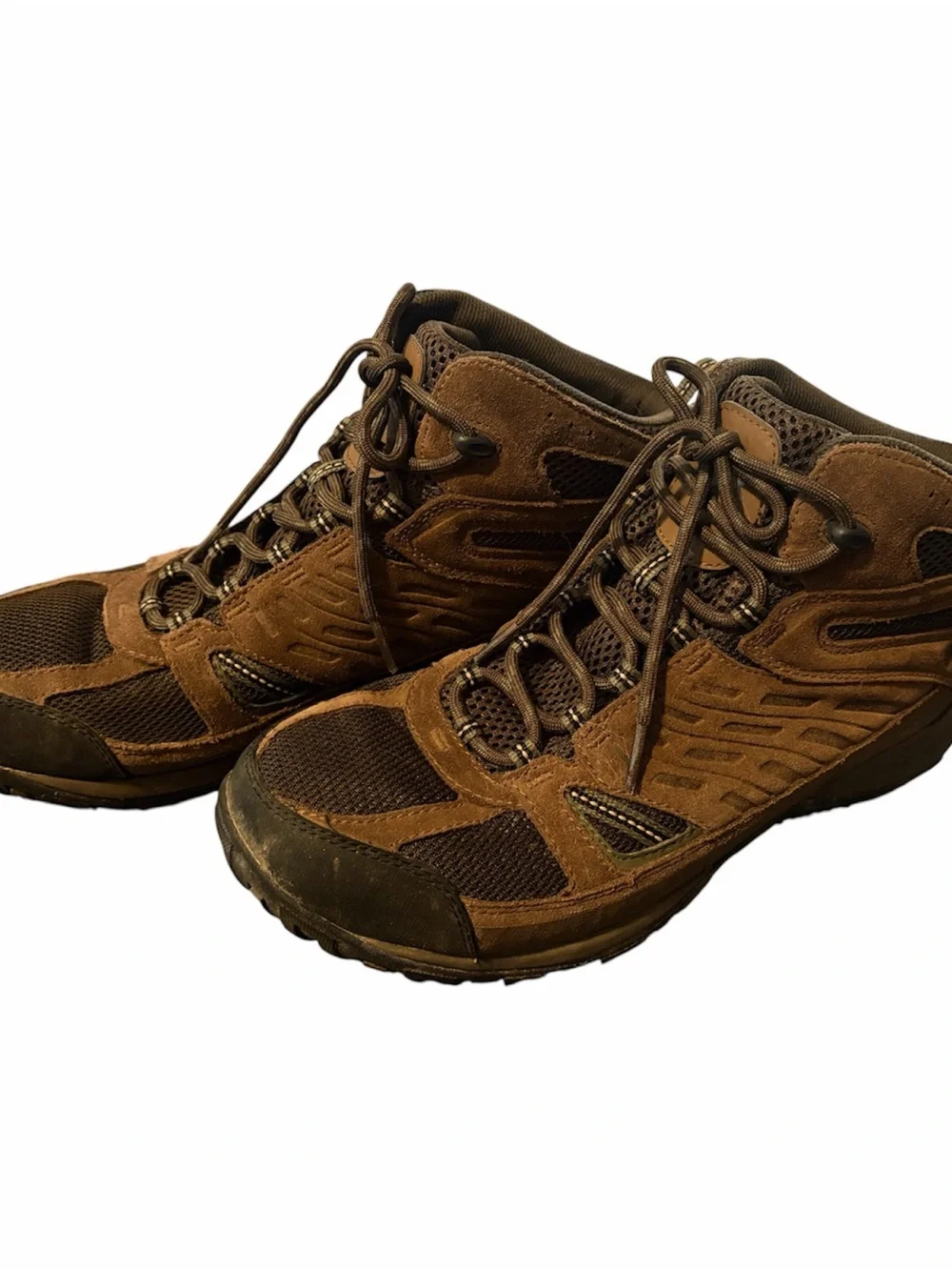 Columbia Crestwood Mid Waterproof Hiking Boots Mens Size 11.5 Brown .